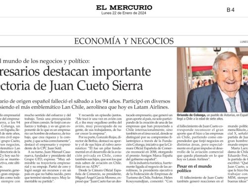 Empresarios destacan importante trayectoria de Juan Cueto Sierra – El Mercurio