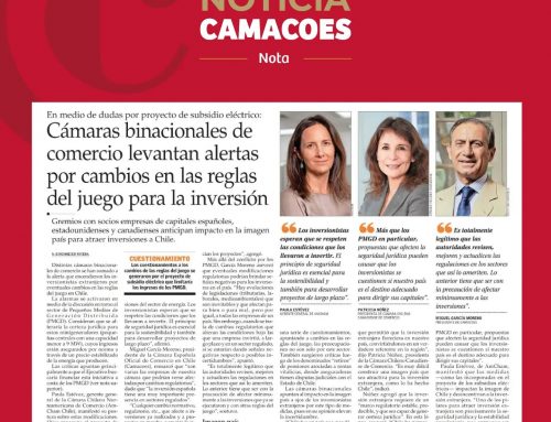 Presidente de la Cámara Española de Comercio en Chile, Miguel A. García Moreno opina sobre la inversión de capitales extranjeros en Chile