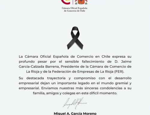 Condolencias por sensible fallecimiento del Presidente de la Cámara de la Rioja y FER, D. Jaime García – Calzada Barrena